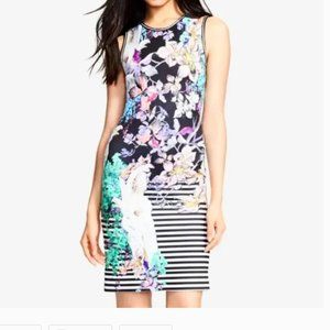 Clover Canyon Enchanted Garden Floral Angel Statue Scuba Dress S